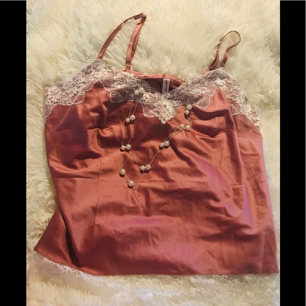 ๐ Cacique Mauve & White Lace Cami Sz. 22/24 ๐ - Picture 4 of 4